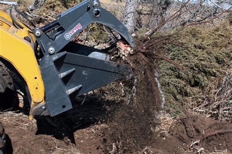 stump grapple for skid steer|virnig stump bucket.